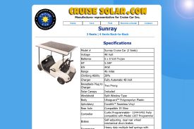 Cruise Solar Powered Golf Cars